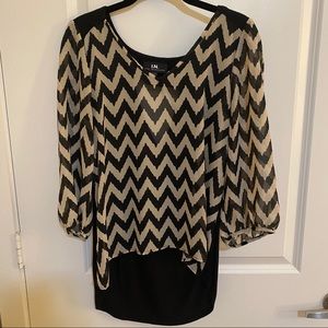 I.N San Francisco Chevron Blouse